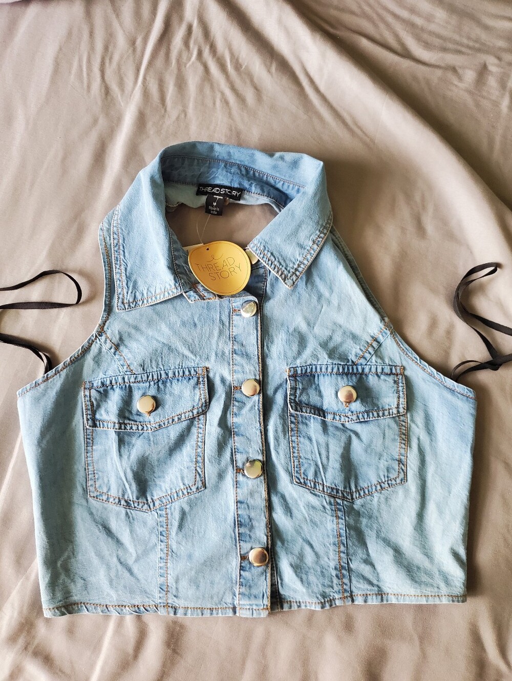 Denim Halter Top
